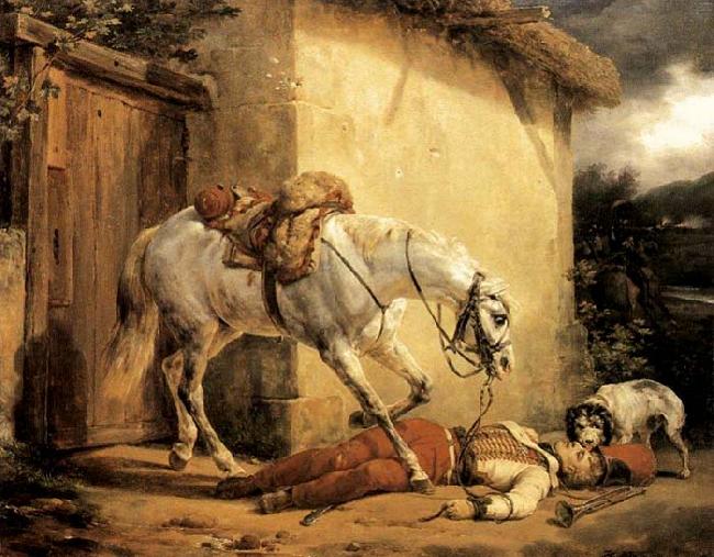 Claude-joseph Vernet The Wounded Trumpeter Sweden oil painting art